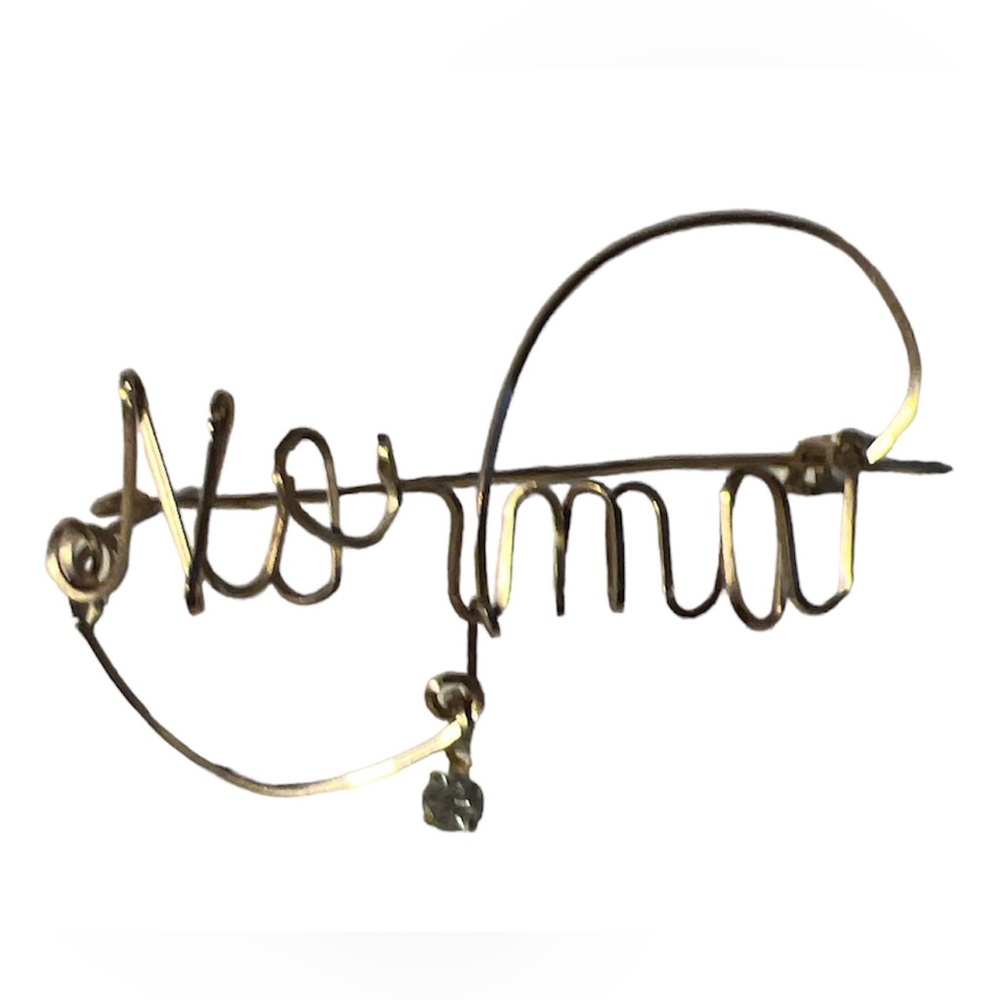 Hold Tone Personalized Pin - Norma